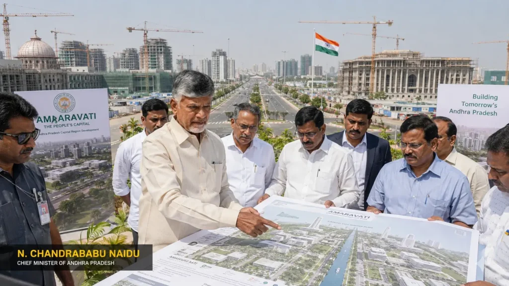 Andhra Pradesh CM N. Chandrababu Naidu Accelerates Amaravati Development Projects as Political Debate Intensifies