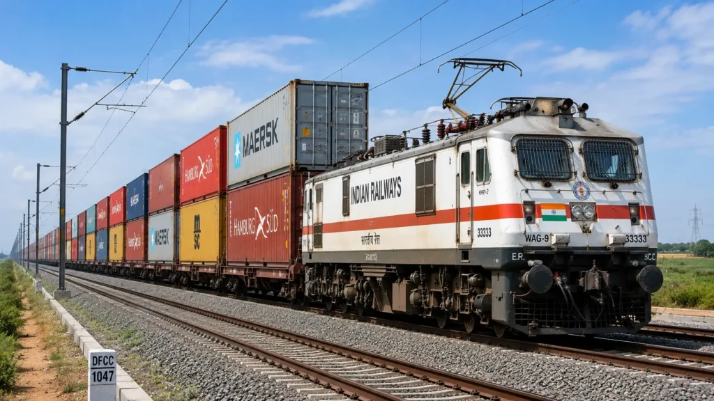 Indian Railways Creates History with Electric Double-Stack Container Train Operations Indian Railways Creates History with Electric Double-Stack Container Train Operations