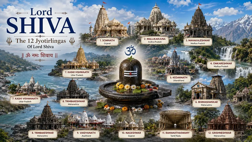12 Jyotirlingas of Lord Shiva: Complete Details, Locations, History and Spiritual Significance