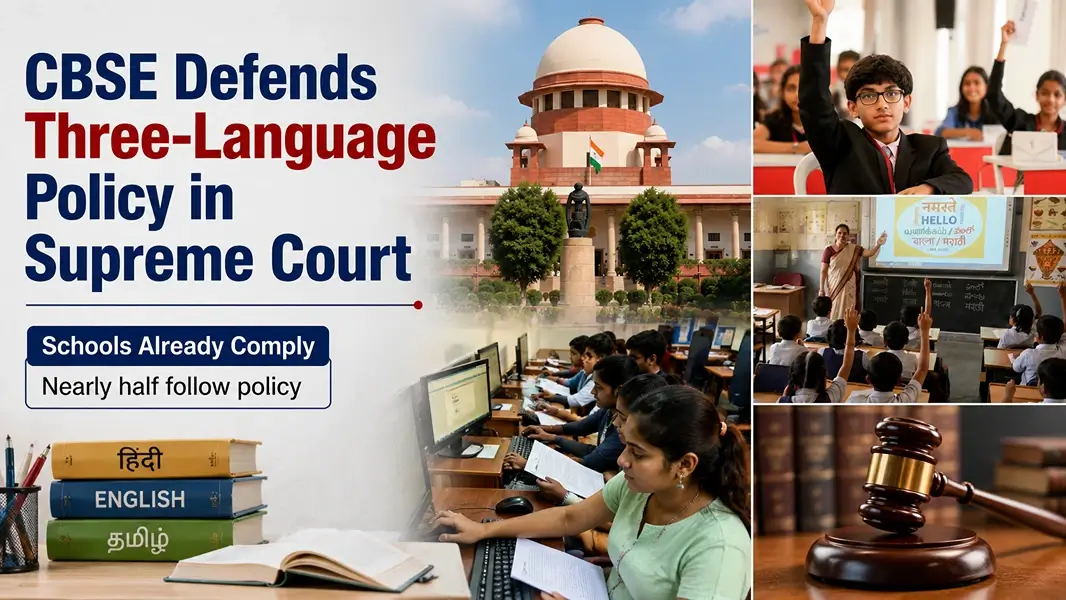 CBSE Defends Three-Language Policy in Supreme Court, Says Nearly Half of Schools Already Comply