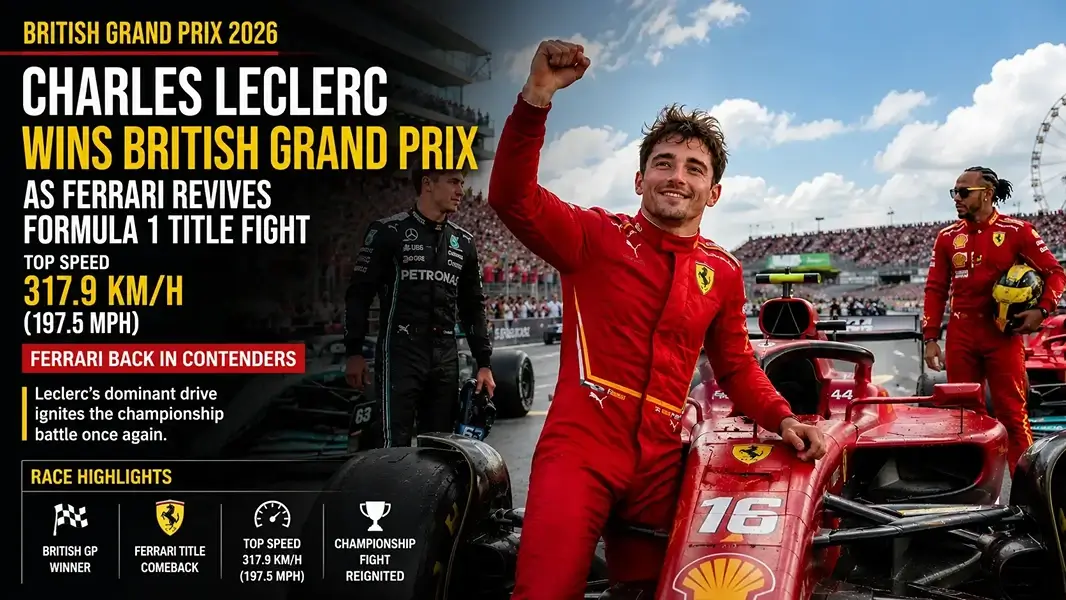 Charles Leclerc Wins British Grand Prix as Ferrari Revives Formula 1 Title Fight