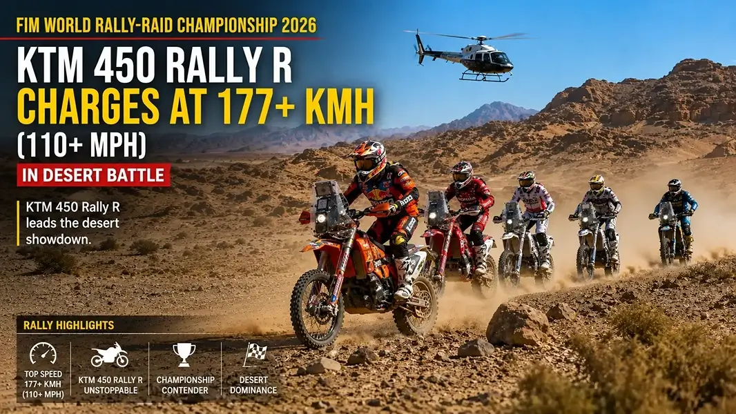 FIM World Rally-Raid Championship 2026: KTM 450 Rally R Charges at 110+ mph in Desert Battle