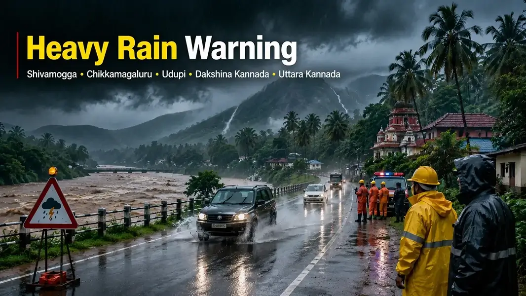 IMD Issues Heavy Rain Alert for Coastal Karnataka as Interior Districts Face Rainfall Deficit