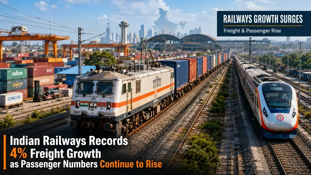 Indian Railways Records 4% Freight Growth as Passenger Numbers Continue to Rise