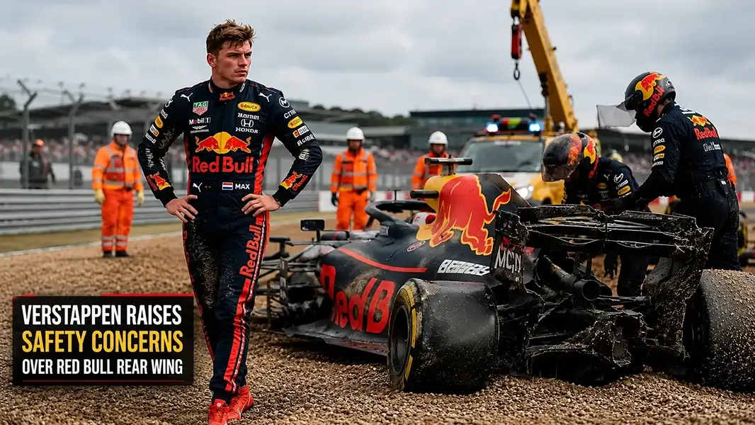 Max Verstappen Raises Safety Concerns Over Red Bull Rear Wing After British Grand Prix Crash