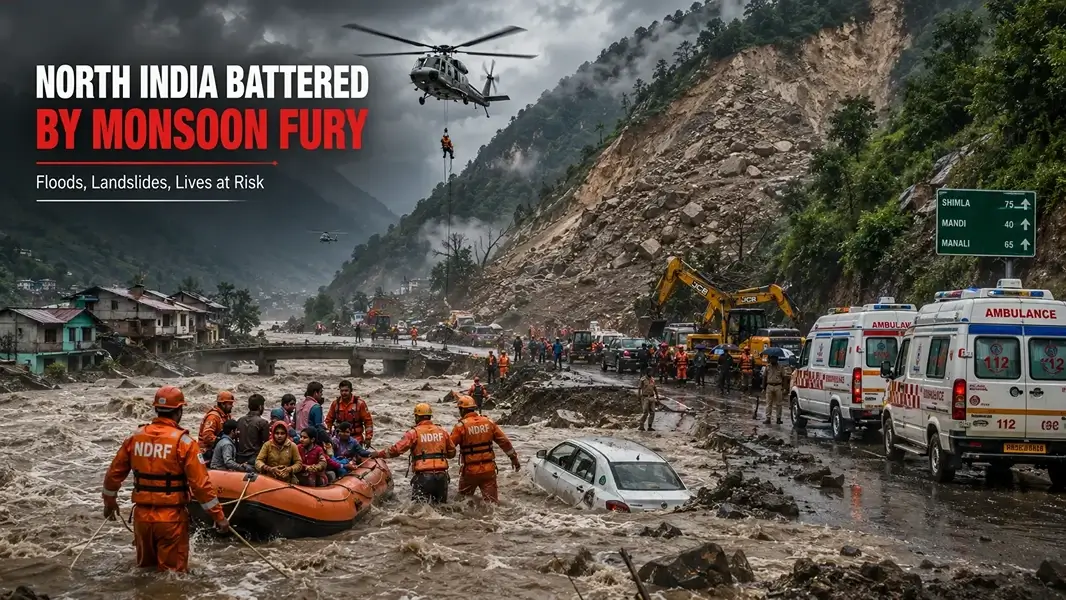 North India Floods and Landslides: Jammu & Kashmir, Himachal Pradesh Worst Hit; Death Toll Crosses 25