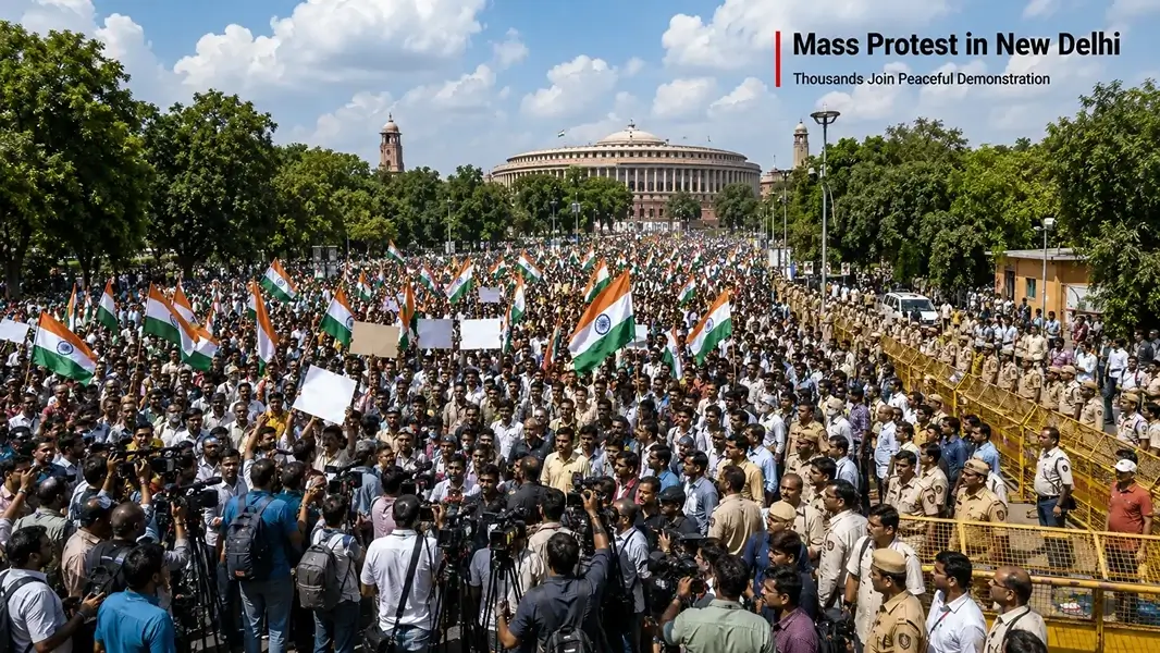 Thousands Rally as India’s ‘Cockroach Movement’ Leaders Say Minister Promises Talks on Protest Demands